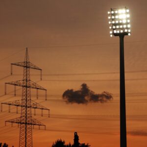 Flutlicht Lohrheidestadion Gegenlicht